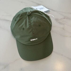 OBEY Wear In Water Strapback Hat Olive Ripstop Adjustable Streetwear Surf NWT